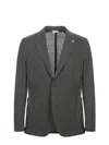 Manuel Ritz Honeycomb Cotton Jacket In Verde Scuro