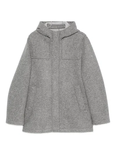 Manuel Ritz Hooded Coat In Gray