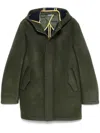Manuel Ritz Hooded Coat In Green
