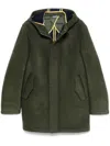 Manuel Ritz Hooded Coat In Green