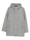 Manuel Ritz Hooded Parka In Gray