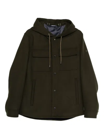 Manuel Ritz Hooded Pocket Jacket In Green
