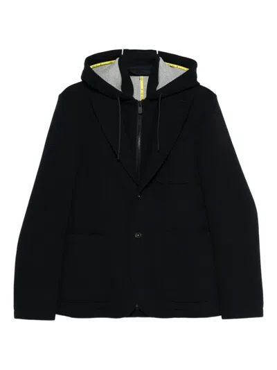 Manuel Ritz Hooded Single-breasted Blazer In Black