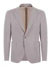 Manuel Ritz Stretch Wool Jacket In Beige
