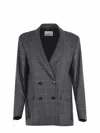 Manuel Ritz Wool Blend Jacket In Grigio