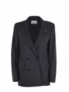 Manuel Ritz Wool Blend Jacket In Grigio Antracite