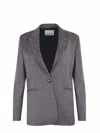 Manuel Ritz Jacket In Viscose In Grey