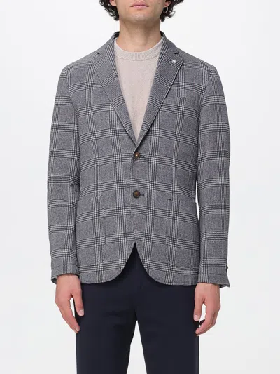 Manuel Ritz Jacket  Men Color Multicolor In Gray