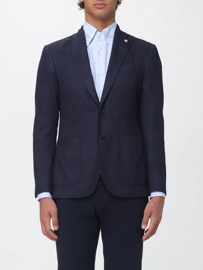 Manuel Ritz Jacket Men Color Blue