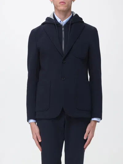 Manuel Ritz Jacket Men Color Blue In Black