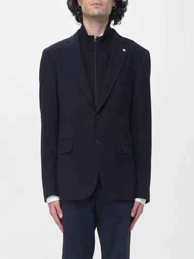 Manuel Ritz Jacket Men Color Blue