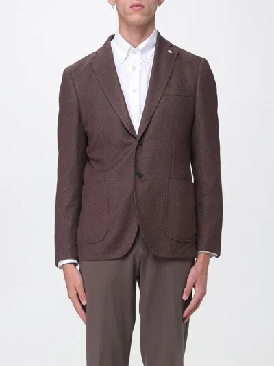 Manuel Ritz Jacket Men Color Brown