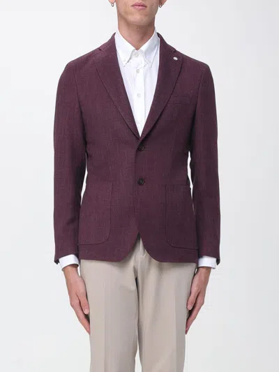 Manuel Ritz Jacket Men Color Burgundy