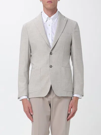 Manuel Ritz Jacket Men Color Sand In Gray