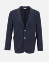Manuel Ritz Wool Blazer In Blue