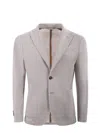 Manuel Ritz Stretch Wool Jacket In Beige