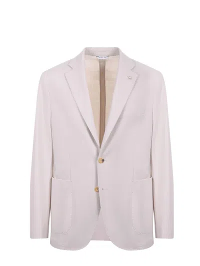 Manuel Ritz Linen Jacket In Beige