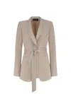 Manuel Ritz Tuxedo Jacket  In Beige