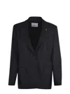 Manuel Ritz Lurex-coloured Blazer In Black