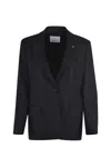Manuel Ritz Lurex-coloured Blazer In Black