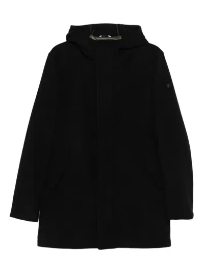 Manuel Ritz Hooded Coat In Black