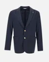 Manuel Ritz Wool Blazer In Blue