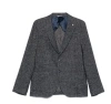 Manuel Ritz Check-pattern Blazer In Gray