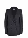 Manuel Ritz Wool Blend Jacket In Grey