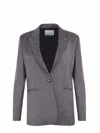 Manuel Ritz Jacket In Viscose In Grey
