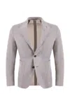Manuel Ritz Stretch Wool Jacket In Sabbia Melange