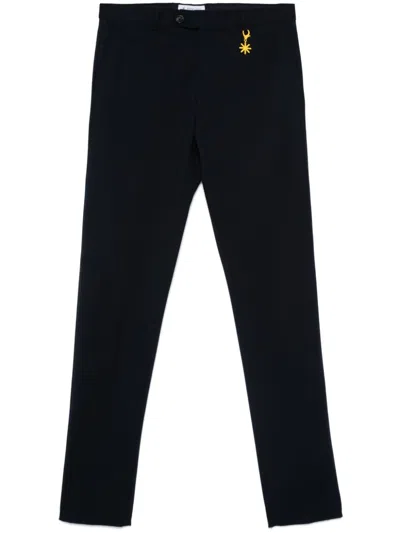 MANUEL RITZ JERSEY-TEXTURE TROUSERS