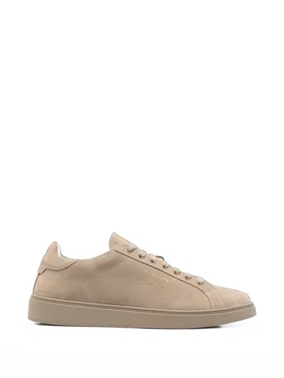 Manuel Ritz Lace-up Suede Sneakers In Neutral