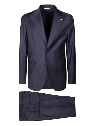 MANUEL RITZ LAPEL-PIN WOOL SUIT