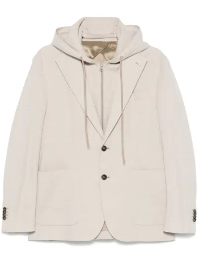 Manuel Ritz Layered-effect Blazer In Neutrals