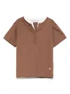 Manuel Ritz Layered-effect T-shirt In Brown