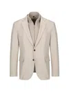 Manuel Ritz Layered Single-breasted Jacket In Neutral