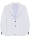 Manuel Ritz Light Blue Cotton Jacket In Blue