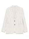 Manuel Ritz Lightweight Front Button Jacket With Patch Pockets For Men In White