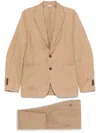 Manuel Ritz Linen Single-breasted Suit In Neutrals