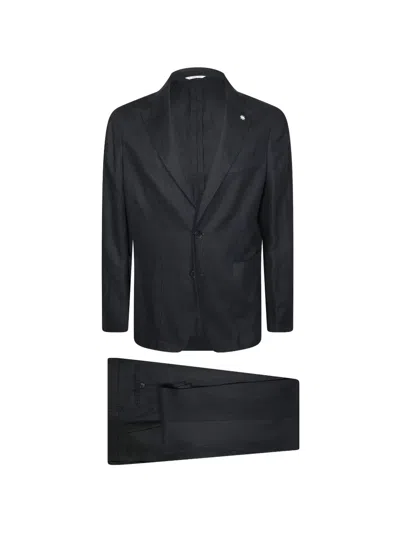 MANUEL RITZ LINEN SINGLE-BREASTED SUIT
