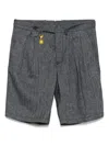 Manuel Ritz Logo-appliqué Shorts In Blue