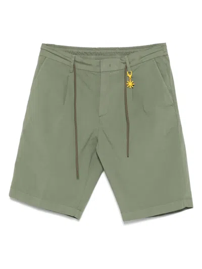 Manuel Ritz Logo-appliqué Shorts In Green