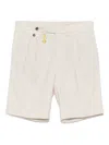 Manuel Ritz Logo-appliqué Shorts In Neutrals