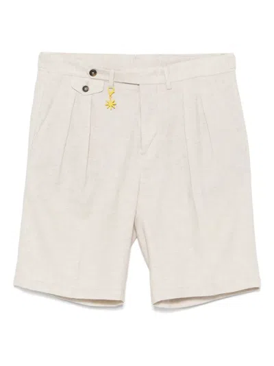 Manuel Ritz Logo-appliqué Shorts In Neutrals