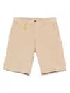 Manuel Ritz Logo-appliqué Shorts In Neutrals