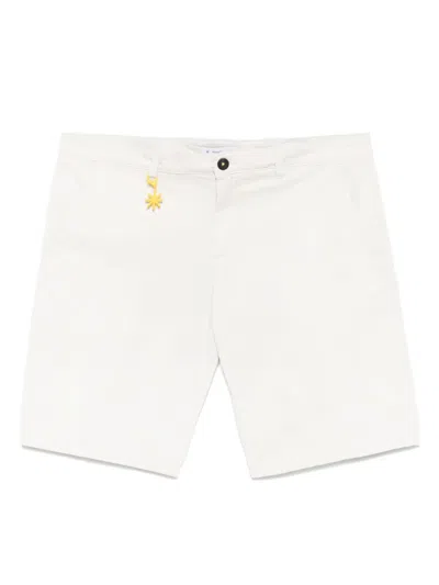 Manuel Ritz Logo-appliqué Shorts In White