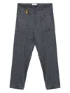 Manuel Ritz Logo-appliqué Trousers In Blue