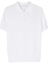 Manuel Ritz Logo-embroidered Fine-knit Polo Shirt In 02 White