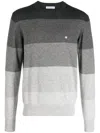 Manuel Ritz Logo-embroidered Knitted Jumper In Grey