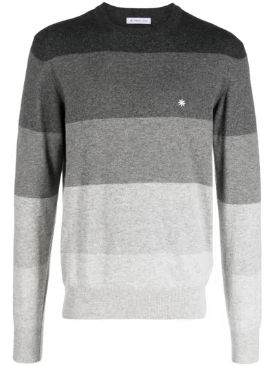 Manuel Ritz Logo-embroidered Knitted Jumper In Grey